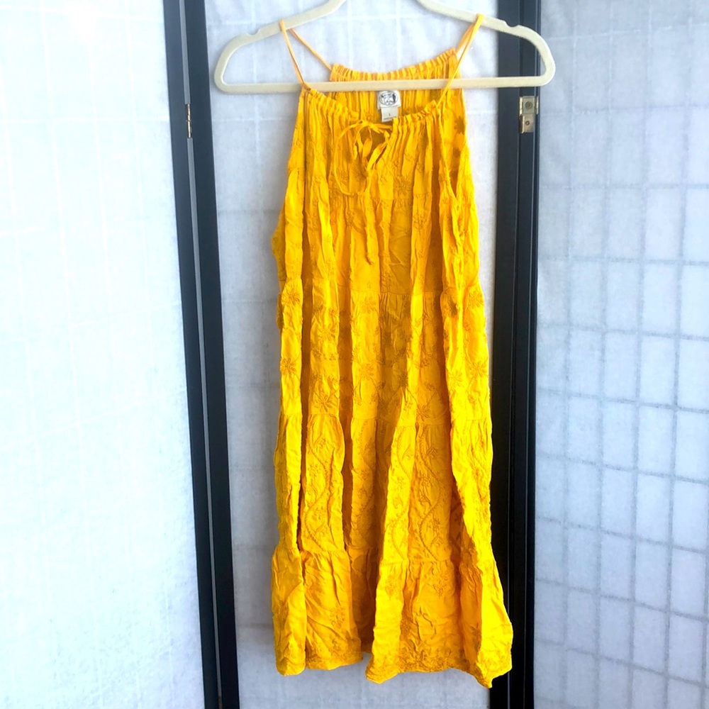 Lucky L yellow mini dress